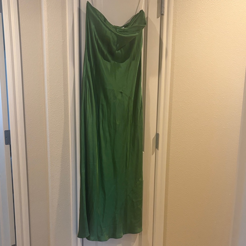 Reformation Emerald Strapless Dress